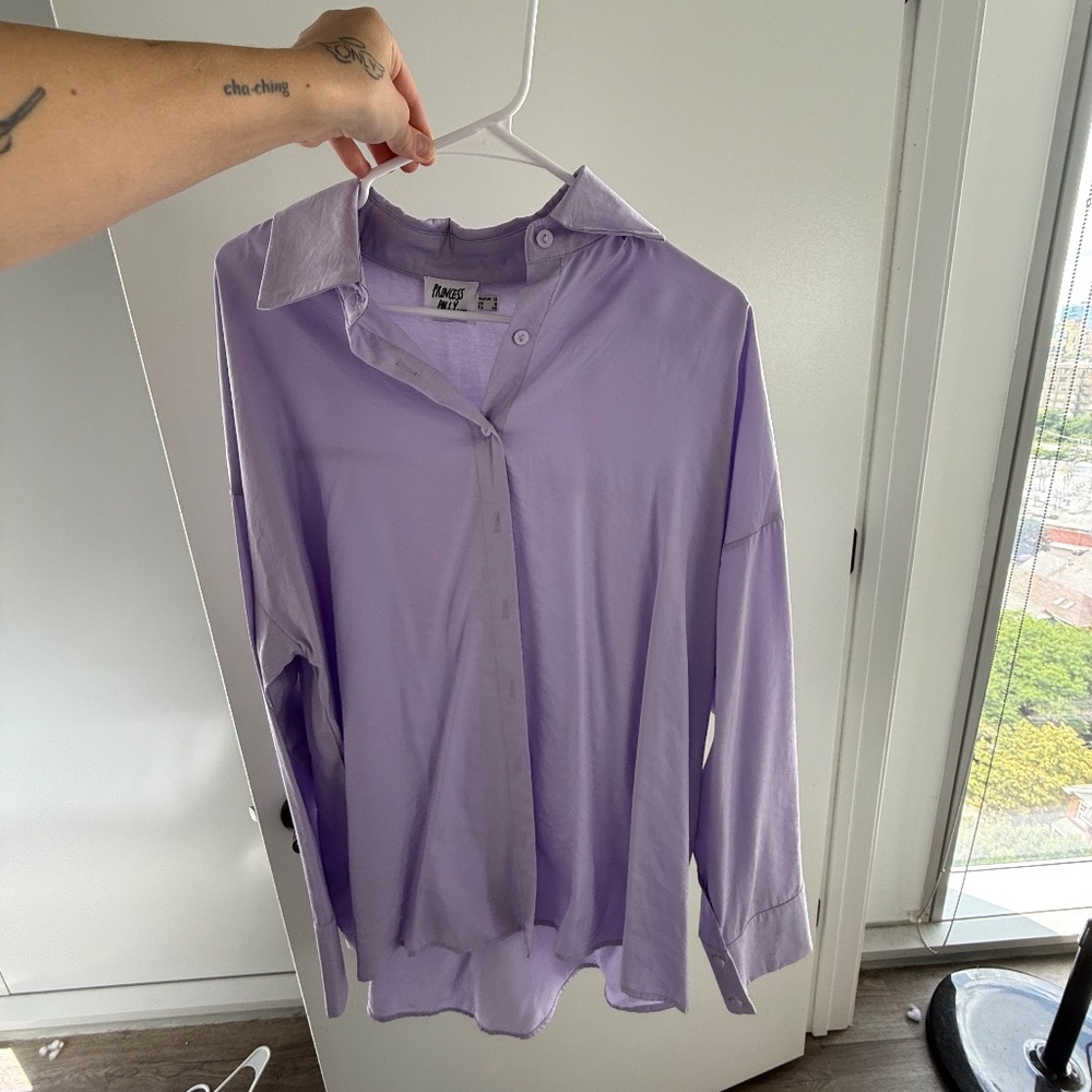 Princess Polly Lilac Button Down